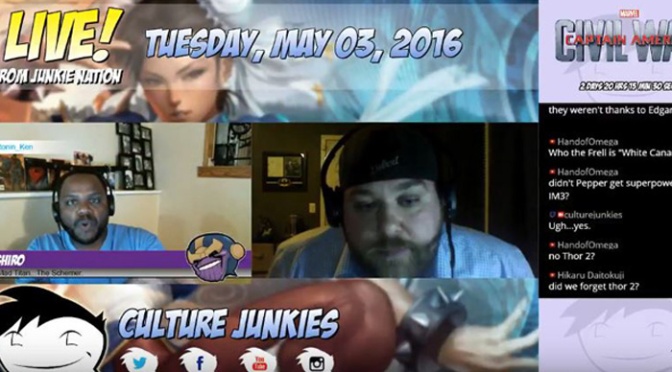 Dr. Kronner on Culture Junkies! The MCU Lead-up to Civil War…
